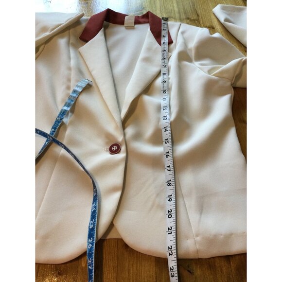 Vintage Sunshine Alley Dress & Jacket Belt Size 10 Ruffled Collar Made In USA - Picture 14 of 16